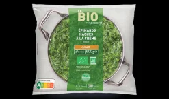 Picard Epinards hachés à la crème bio* Produits Nutri-Score A|Végétarien