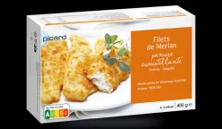 Picard Filets de merlan,panure croustillante,4 à 6 filets*Enfant Produits Nutri-Score A|Poissons Pour Enfants