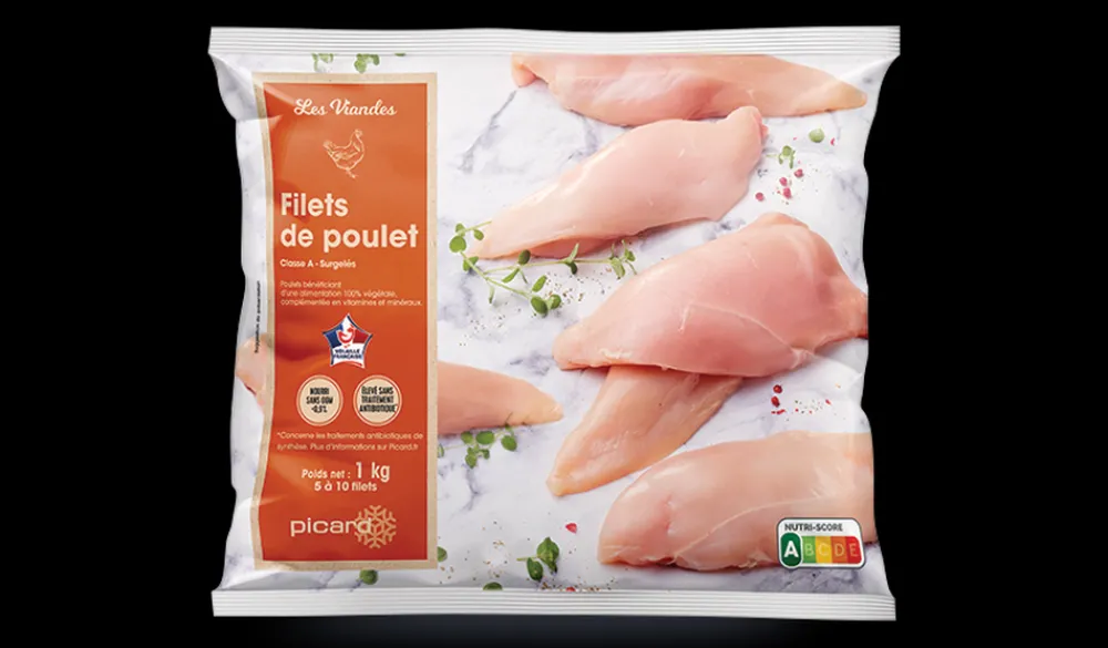 Picard Filets de poulet, 5 à 10 pièces* Produits Nutri-Score A|Poulet Et Dinde