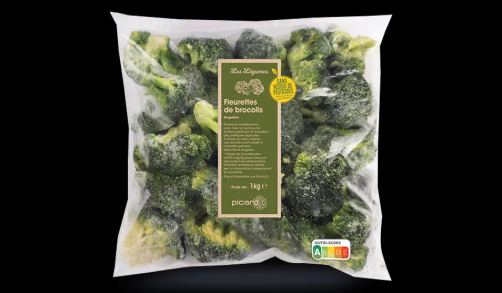 Picard Fleurettes de brocolis sans résidu de pesticides* Produits Nutri-Score A|Choux, Brocolis