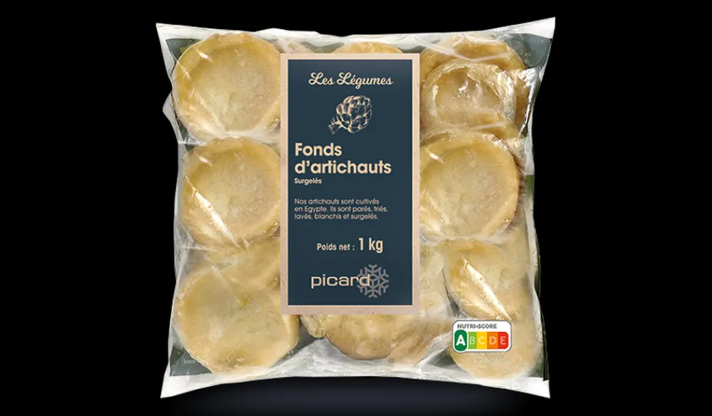 Picard Fonds d'artichauts, Egypte* Produits Nutri-Score A|Asperges, Artichauts, Avocat