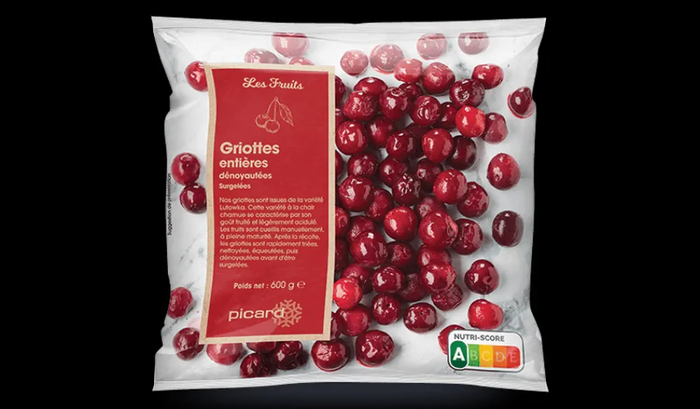 Picard Griottes dénoyautées, Pologne* Produits Nutri-Score A|Fruits Rouges