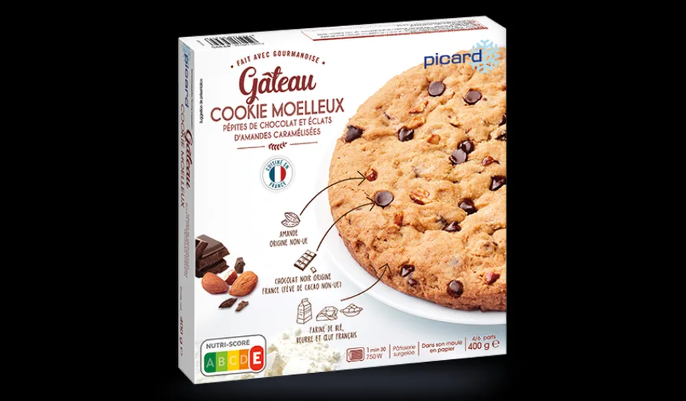 Picard Gâteau cookie moelleux, 4 à 6 parts* Desserts Pâtissiers