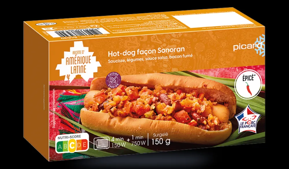 Picard Hot-dog façon Sonoran saucisse, légumes, sce salsa* 1 Part|Plats Cuisinés