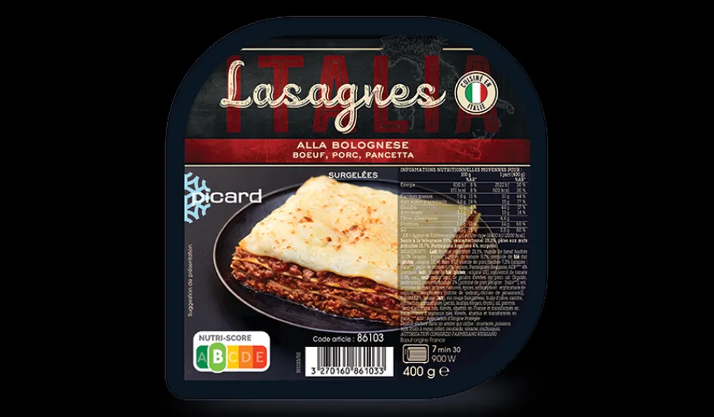 Picard Lasagnes alla bolognese*Enfant Produits Nutri-Score B|Plats Spécial Enfants