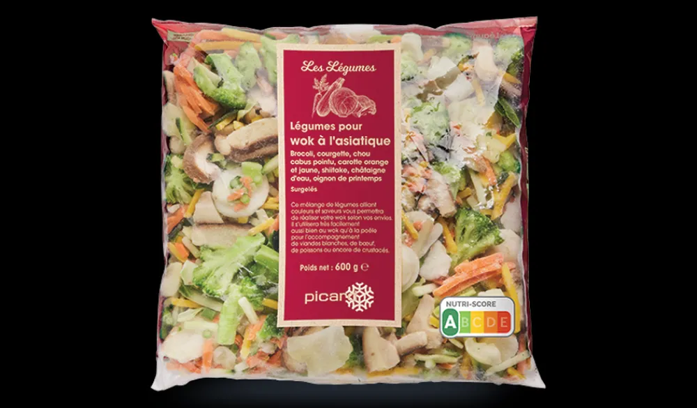 Picard Légumes asiatiques pour wok* Produits Nutri-Score A|Sans Sel Ajouté