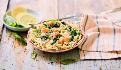 Picard Linguine au saumon et aux épinards, sauce citron basilic* Produits Nutri-Score B