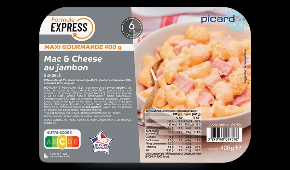 Picard Mac and Cheese au jambon*Enfant Plats Spécial Enfants|Couscous, Pâtes, Risottos