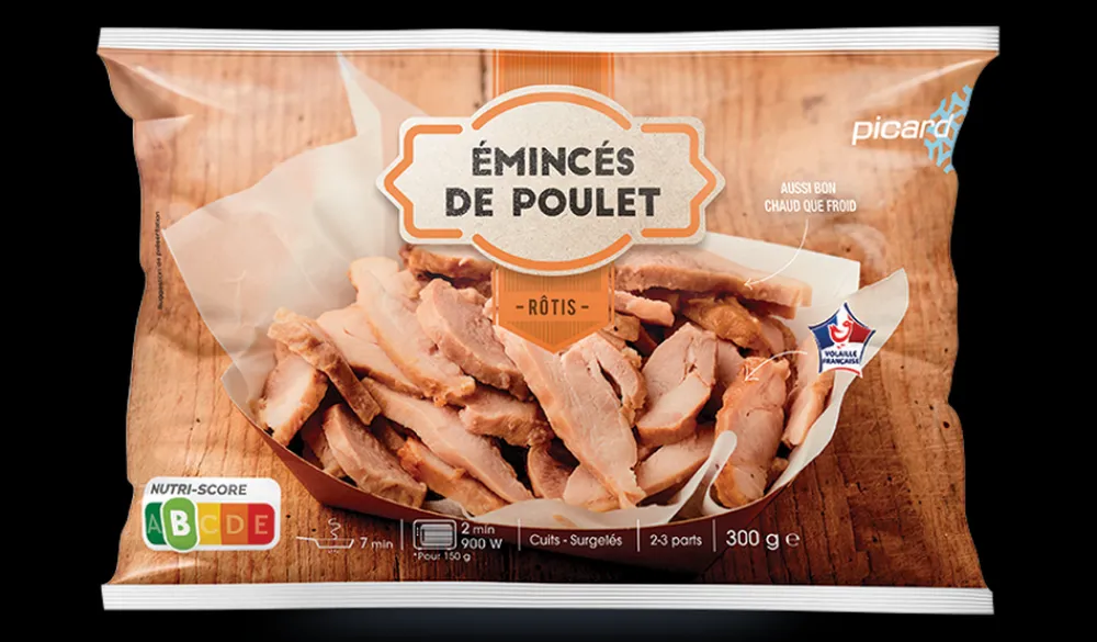 Picard Émincés de poulet rôtis, cuits* Poulet Et Dinde