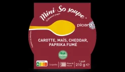 Picard Mini so soupe carotte maïs, cheddar, paprika fumé* Soupes, Potages Et Veloutés