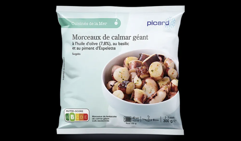 Picard Morceaux de calmar géant huile d'olive basilic pi* Fruits De Mer Cuisinés Et Panés|Moules Et Autres Mollusques