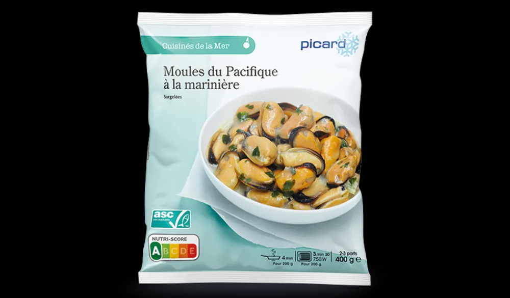 Picard Moules du Pacifique ASC marinière élevées Chili* Produits Nutri-Score A|Fruits De Mer Bio Et Labellisés