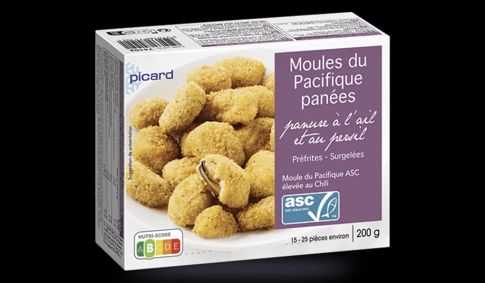 Picard Moules du Pacifique panées ASC* Fruits De Mer Cuisinés Et Panés|Moules Et Autres Mollusques