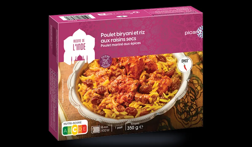 Picard Poulet biryani riz aux raisins secs* 1 Part|Plats Cuisinés