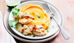 Picard Poulet sauce citron vert, purée de patate douce* Produits Nutri-Score B|Viandes, Volailles Cuisinées