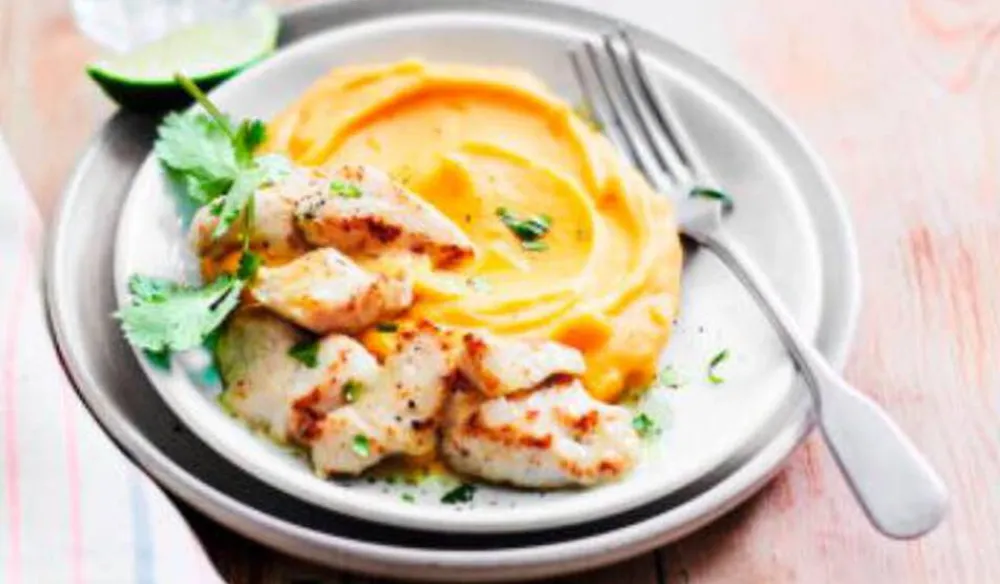 Picard Poulet sauce citron vert, purée de patate douce* Produits Nutri-Score B|Viandes, Volailles Cuisinées