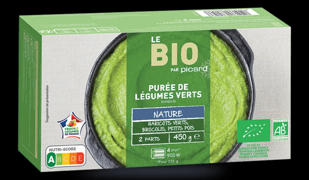 Picard Purée de légumes verts bio* Produits Nutri-Score A|Purées