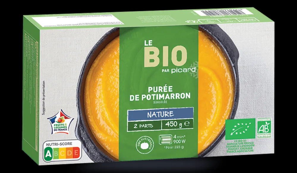 Picard Purée de potimarron bio* Produits Nutri-Score A|Purées