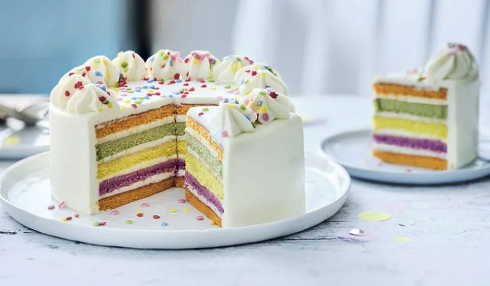 Picard Rainbow cake, gâteau arc-en-ciel, 6 parts* Desserts Pâtissiers