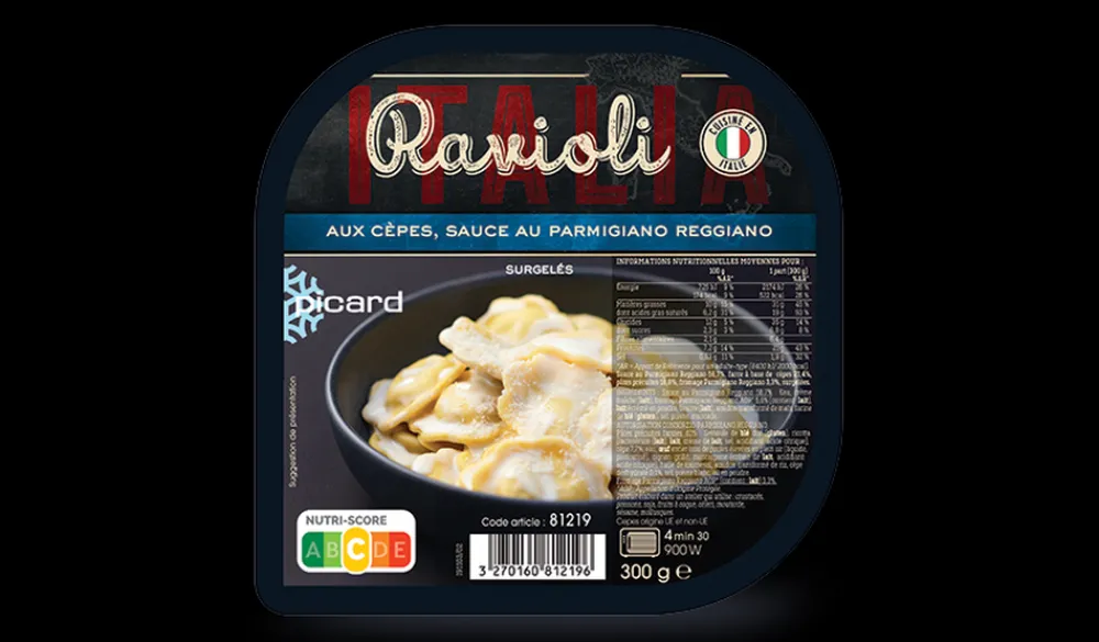 Picard Ravioli aux cèpes sauce au parmesan* Couscous, Pâtes, Risottos