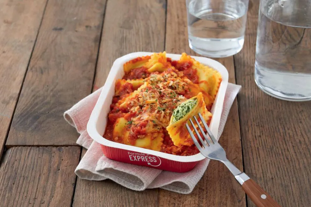 Picard Ravioli ricotta épinard, sauce tomate*Enfant Produits Nutri-Score B|Végétarien