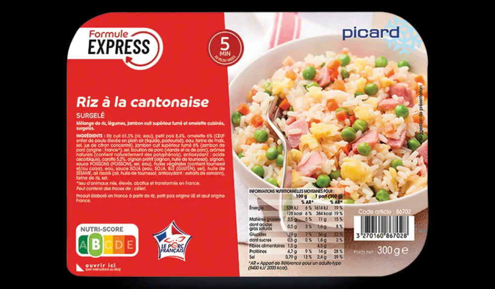 Picard Riz à la cantonaise* Plats Du Monde|Couscous, Pâtes, Risottos