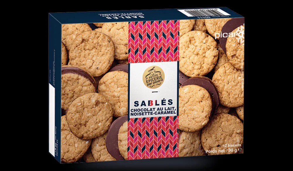 Picard Sablés chocolat au lait, noisette-caramel* Biscuits
