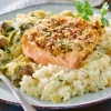 Picard Saumon en croûte d'amande, risotto* Produits Nutri-Score B|Poissons, Fruits De Mer Cuisinés