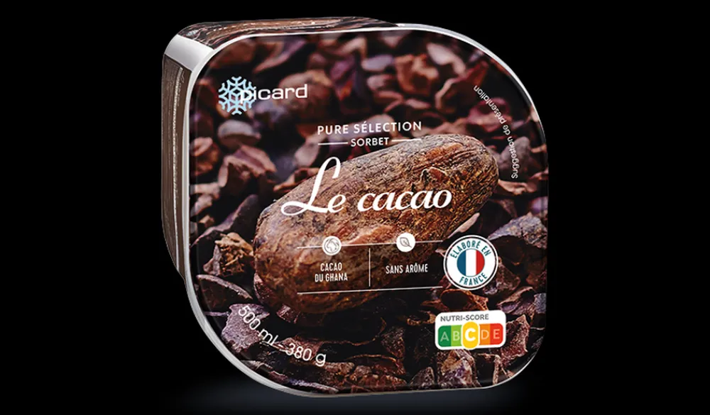 Picard Sorbet Le cacao* Produits Nutri-Score B|Sorbets