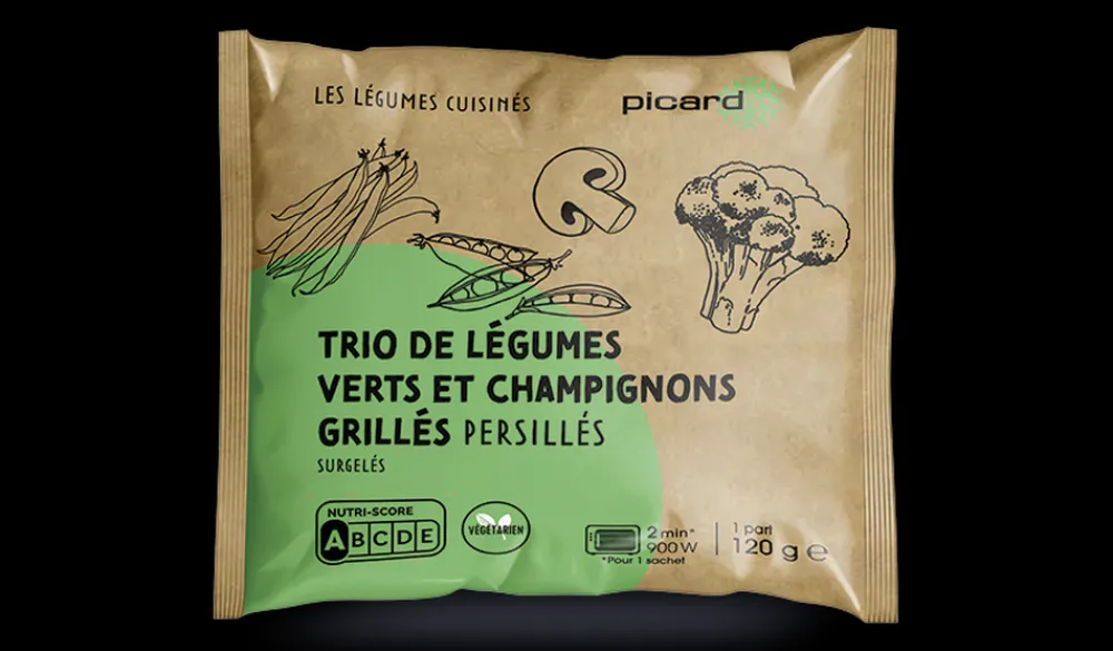 Picard Trio de légumes champignons grillés persillés* Végétarien|Produits Nutri-Score A