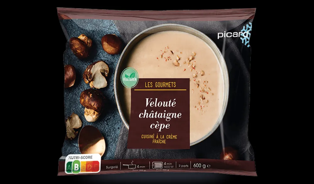 Picard Velouté châtaigne cèpe cuisiné à la crème fraîche* Végétarien|Soupes, Potages Et Veloutés