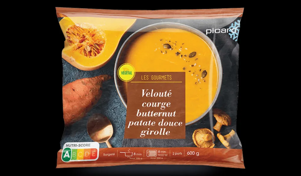 Picard Velouté de courge butternut patate douce girolle* Vegan|Végétarien