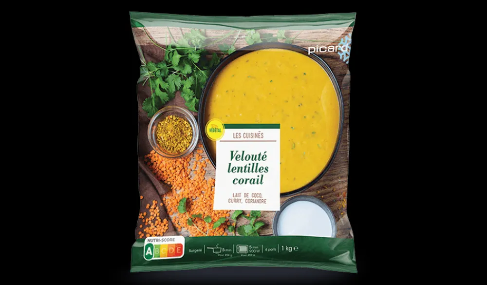 Picard Velouté lentilles corail* Produits Nutri-Score A|Végétarien